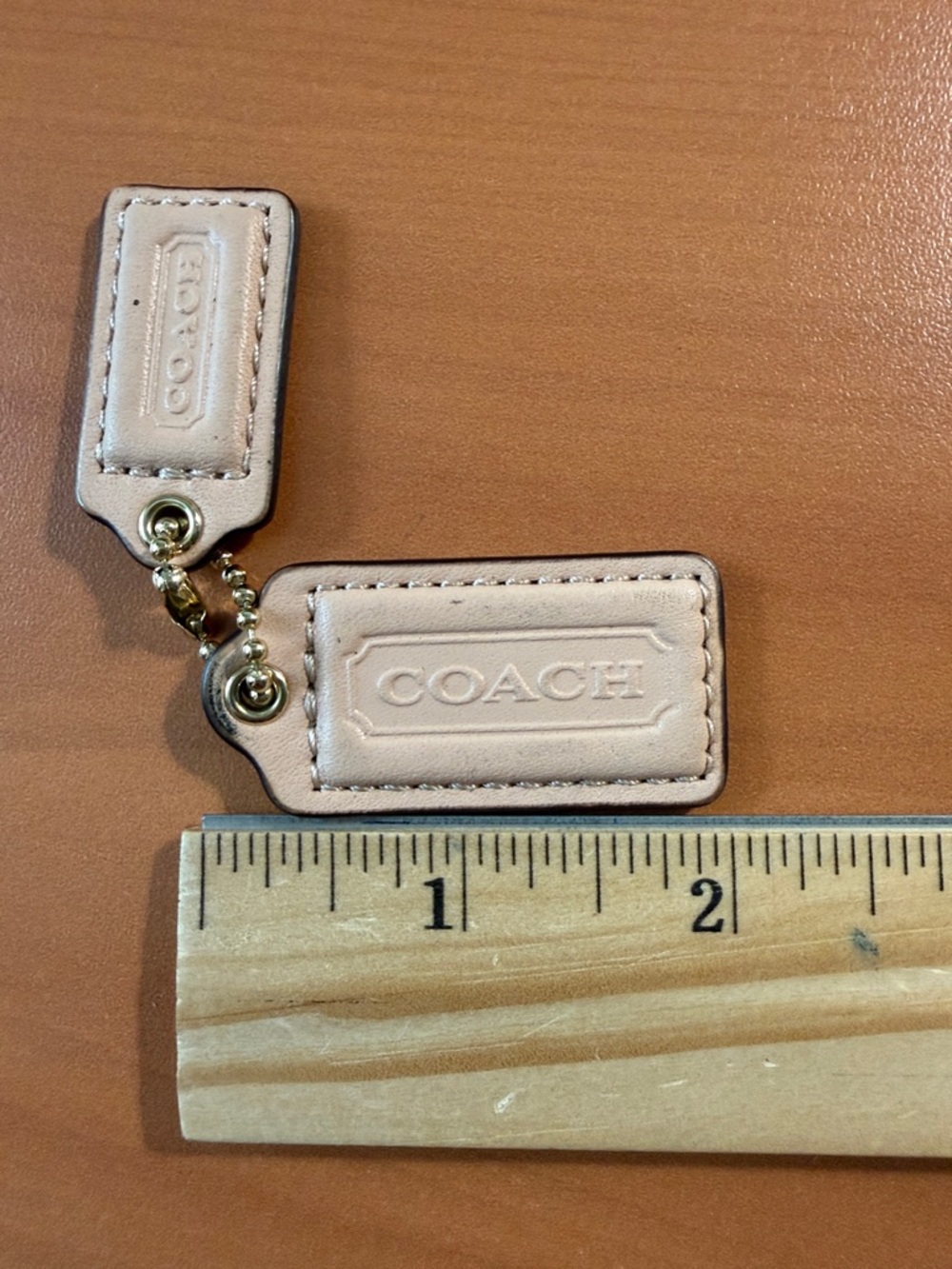 Coach Beechwood Leather Hangtag Set Gold Hardware